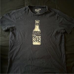 Original Penguin Dark Gray 'One More Beer' Navy T-Shirt